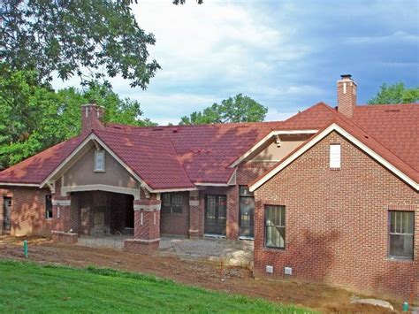 red brick house remodel metal roof|metal roof on brick ranch.